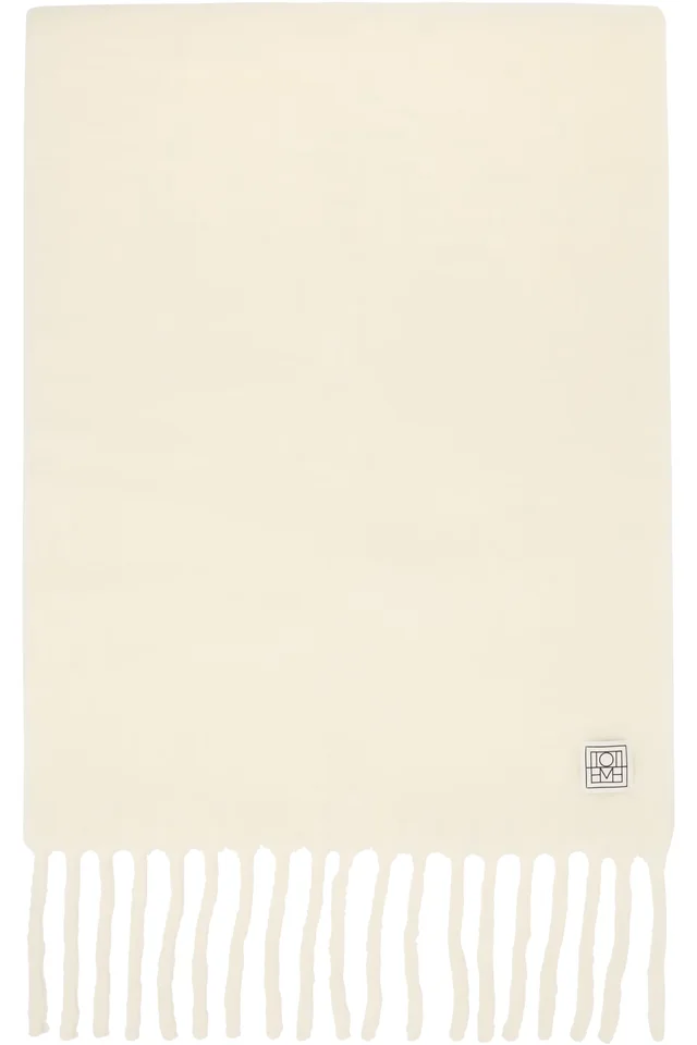 Off White Fuzzy Scarf, image 1 of 1 from SSENSE