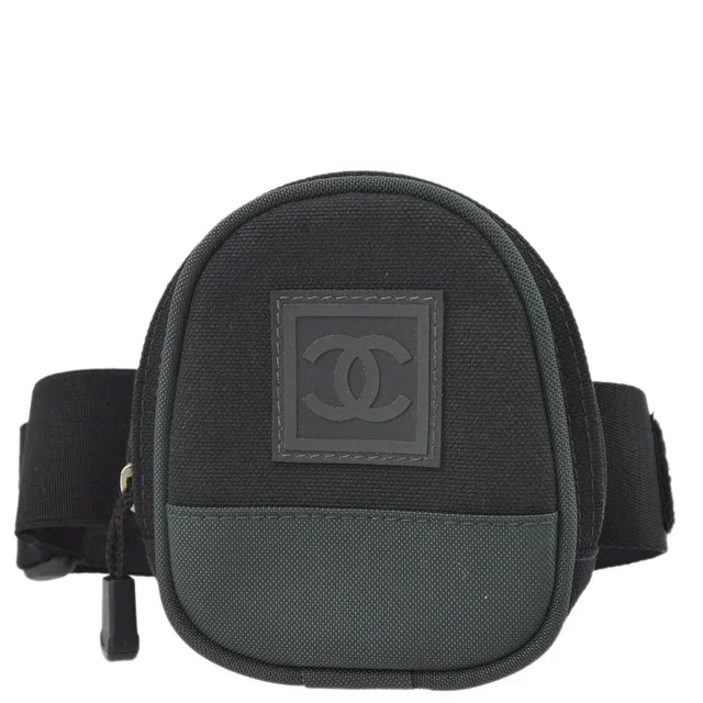 Chanel 2003-2004 Sports Line Arm Bag in Black Canvas from AMORE Vintage Tokyo