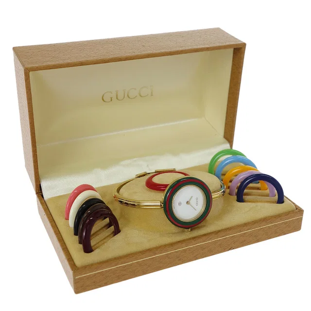 Gucci 1100-L Change Bezel Chameleon Quartz Watch SS from AMORE Vintage Tokyo