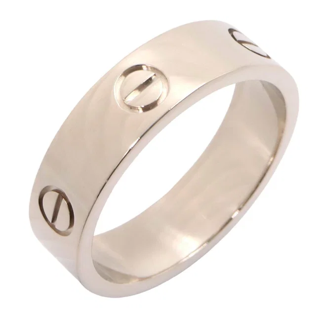 Cartier Love Au750 White Gold Ring Size 21 in White from LuxUness