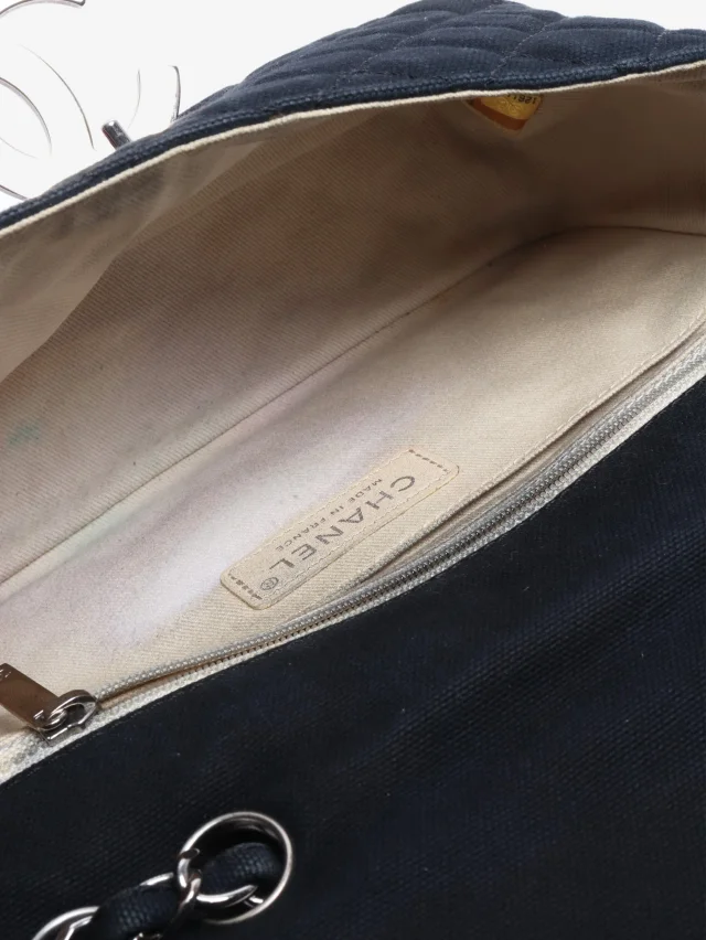 Chanel Black 2008 cruise line flap bag in Black Canvas from Sign of the Times, photo 5 of 9