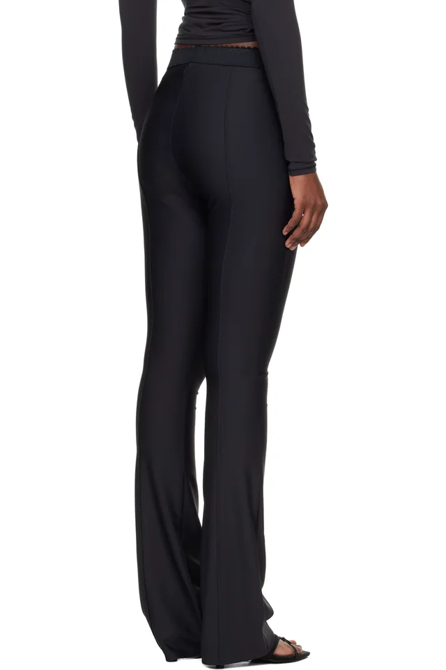 Black SKIMS Body High-Waisted Flare Trousers, photo 3 of 4 from SSENSE