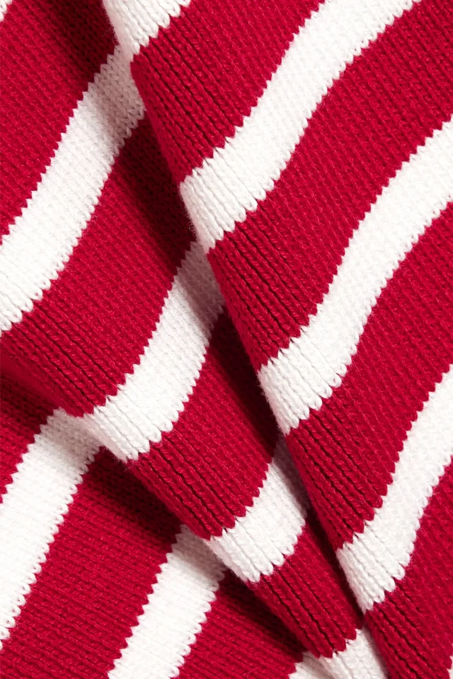 Valentino Garavani Striped Intarsia Cotton Sweater, photo 4 of 4 from THE OUTNET