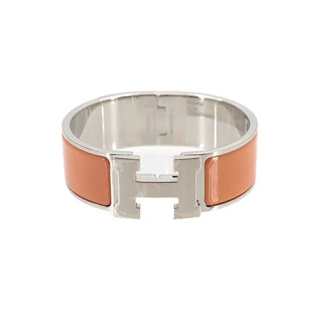 Hermès Clic Clac H GM Bangle Orange Mandarin Silver Accessory in Orange from Luxury Promise