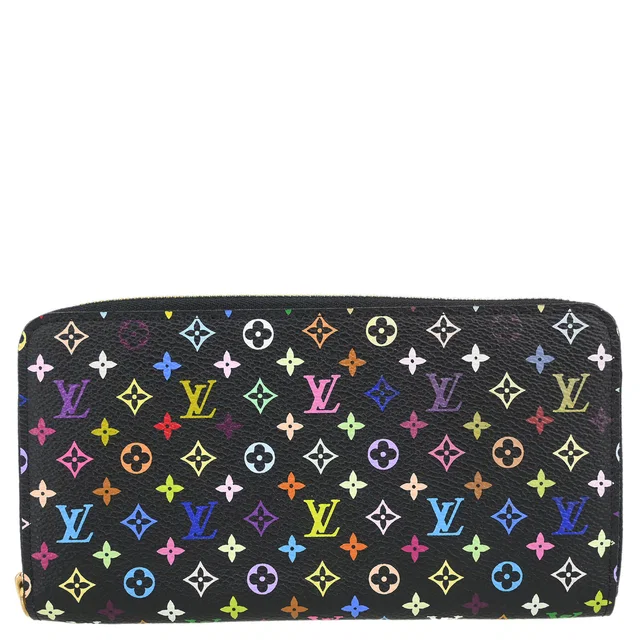 Louis Vuitton 2011 Black Multicolor Zippy Wallet M60243 in Black Canvas from AMORE Vintage Tokyo