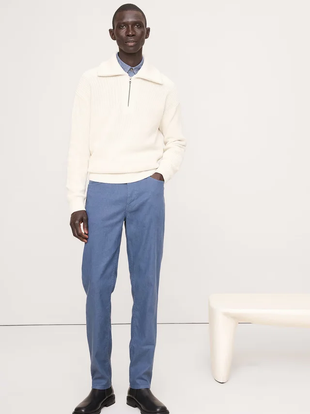 Banana Republic Slim Linen-Cotton Traveler Pant in Blue from Banana Republic (Canada), photo 1 of 1