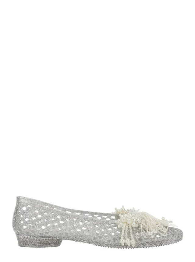 HEAVENLY JELLY 'Muse' Metallic Color Ballet shoes with Beaded Details in Tech Fabric Women, photo 2 of 8 from Gaudenzi Boutique