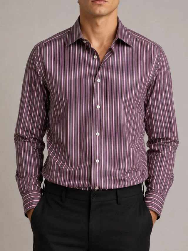 Etro Milano Striped Button Down Shirt in green|pink from Poshmark, photo 1 of 1