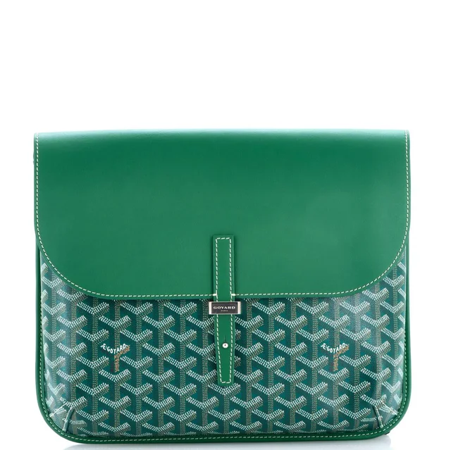 Goyard Coursier Messenger Bag Coated Canvas And Leather in green Coated canvas from Poshmark