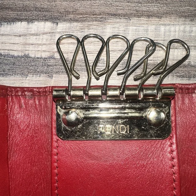 Fendi Key Case Key Holder Zucca Leather Canvas Authentic With Coa in brown|red Canvas from Poshmark, photo 12 of 13