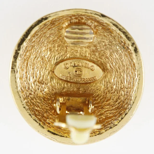 Chanel Coco Mark Gold Plated Earrings in Gold Gold-plated metal from LuxUness, photo 6 of 7