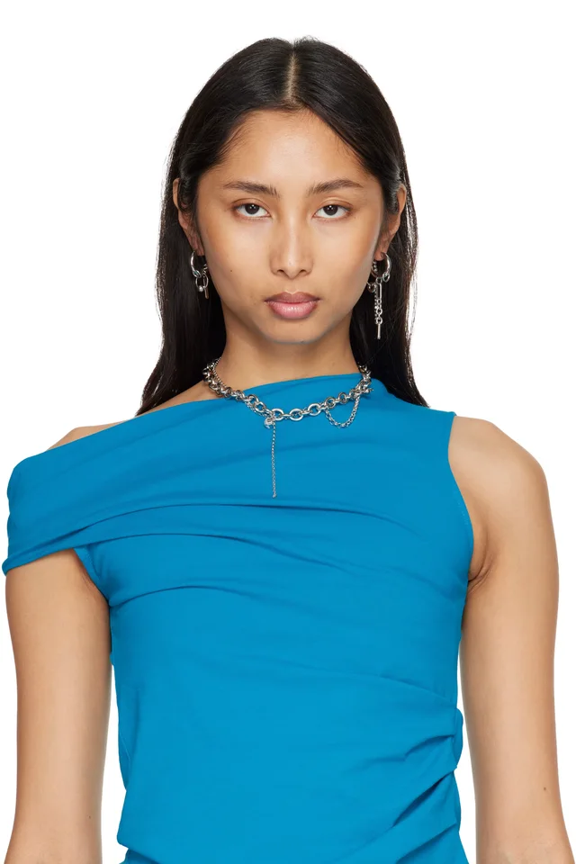 Justine Clenquet Iris Crystal Earrings, photo 3 of 3 from SSENSE