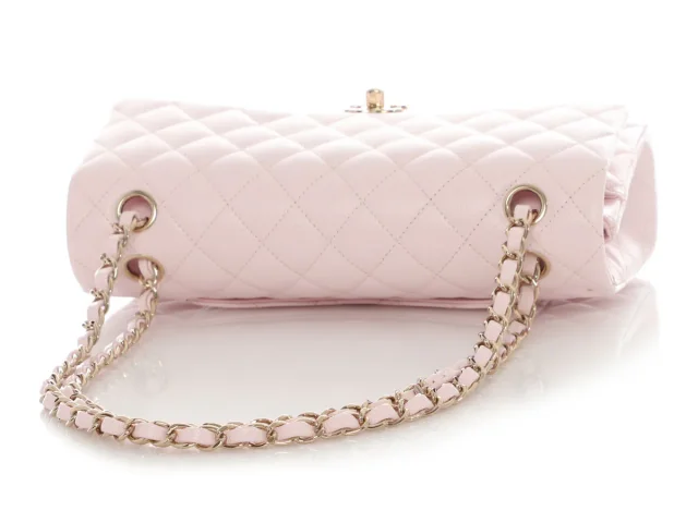 Chanel Medium/Large Light Pink Shiny Caviar Classic Double Flap in Pink Caviar leather from Ann's Fabulous Finds, photo 1 of 1