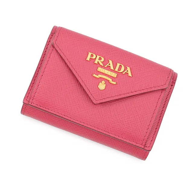 Prada Tri-fold wallet Pink1MH021 Leather in Leather from GALLERY RARE