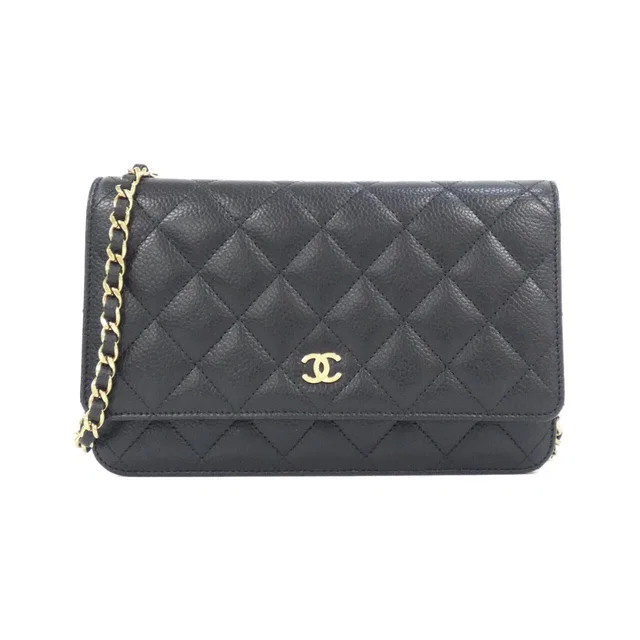 Chanel Timeless Classic Line Chain Wallet Shoulder Bag in Caviar leather from The Reluxe