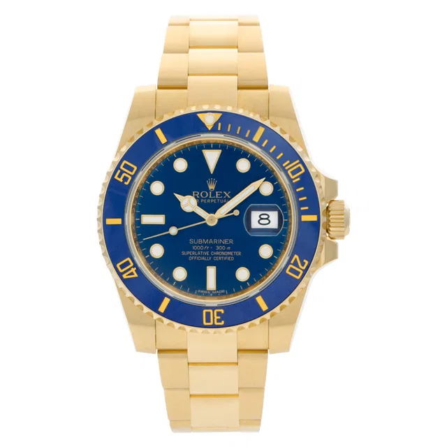 Unused Rolex Submariner 40mm 116618LB in Yellow Gold from Gray And Sons