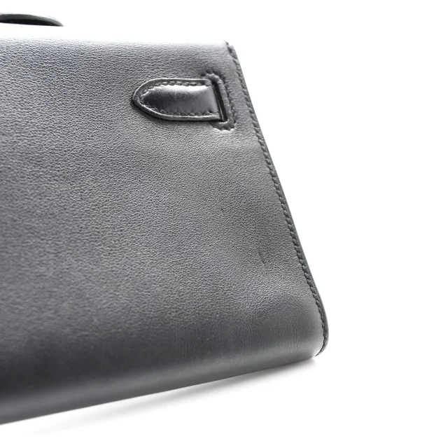 Hermès Swift Kelly Cut Clutch Pochette Black in Black Swift leather from FASHIONPHILE, photo 8 of 9