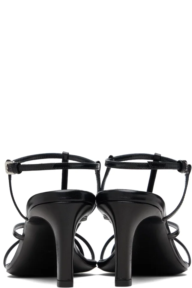 Jil Sander Black Cage Heeled Sandals, photo 2 of 5 from SSENSE