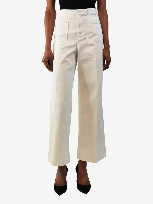Dior White straight-leg jeans - size UK 8 in White from Sign of the Times