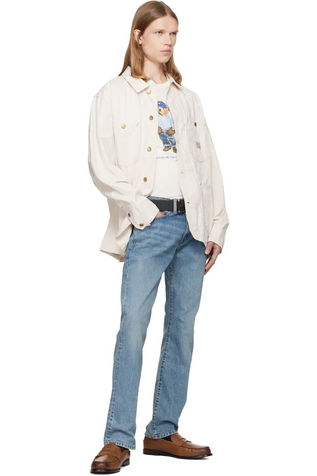 Polo Ralph Lauren Beige 'The Waldron' Twill Utility Jacket, photo 4 of 4 from SSENSE
