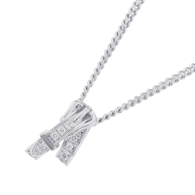 Hermès Etrivière Pendant Size 42H124208B 0042 18K White Gold in White from GALLERY RARE