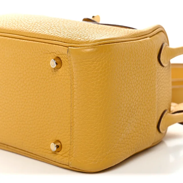 Hermès Taurillon Clemence Mini Lindy 20 Sun in Clemence leather from FASHIONPHILE, photo 10 of 11