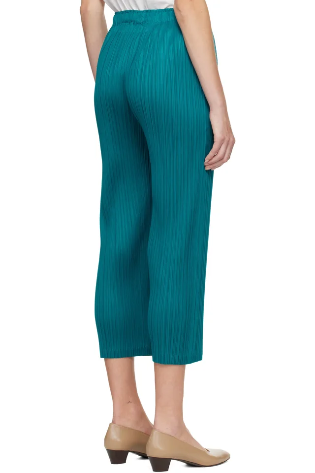 PLEATS PLEASE ISSEY MIYAKE Blue Monthly Colors October Trousers, photo 3 of 4 from SSENSE