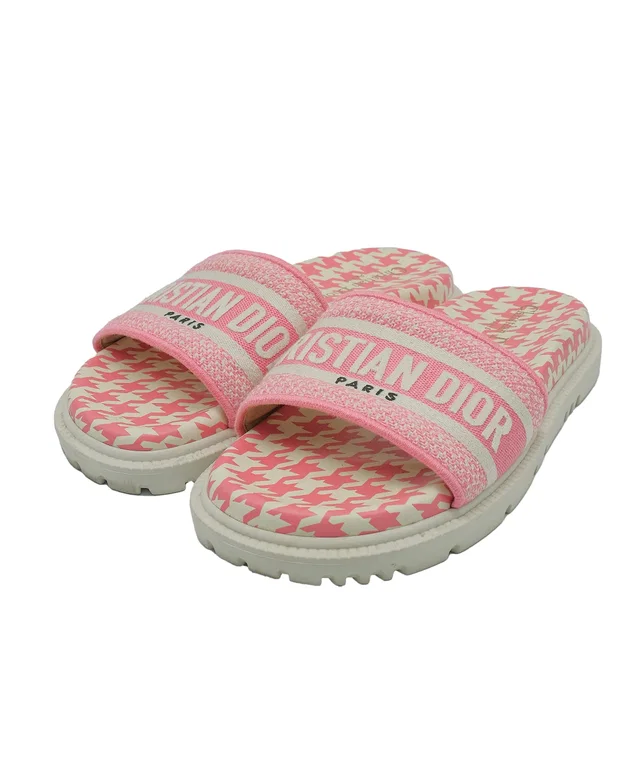 Dior Handstooth Slides 37.5 from Luxury Promise