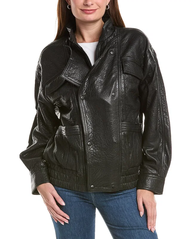 Bardot Oversized Leather Jacket, image 1 of 1 from Rue La La