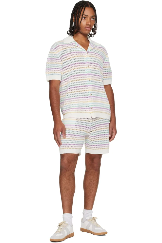 Casablanca Multicolor Crochet Polo, photo 4 of 4 from SSENSE