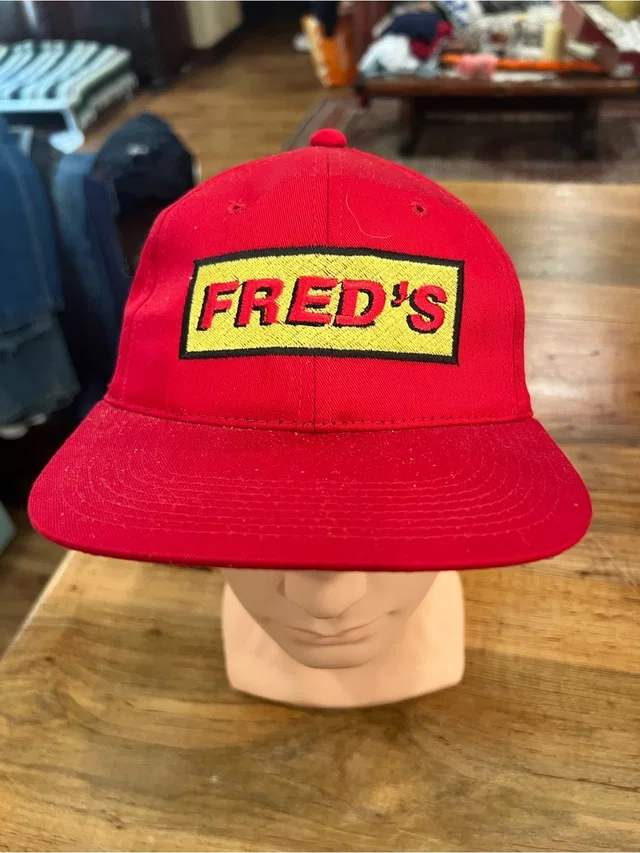 FRED Cap With Yellow Embroidered Logo in red from Poshmark