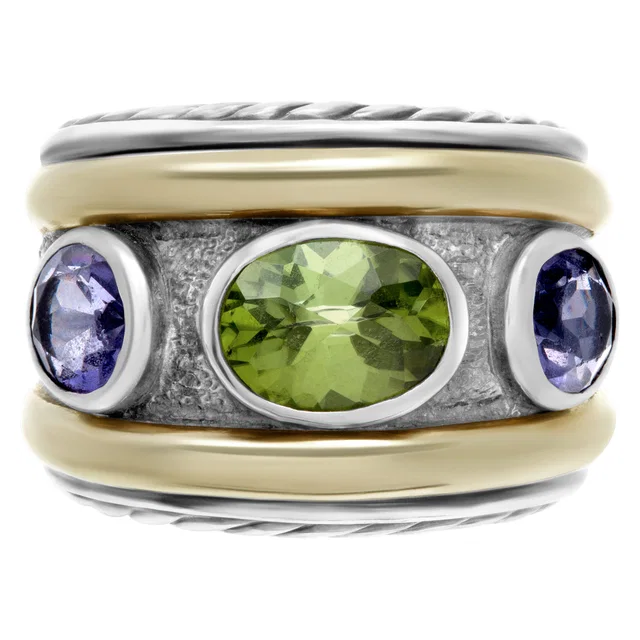 David Yurman Renaissance ring 14k and sterling silver in Silver Yellow Gold, Stainless Steel from Gray And Sons