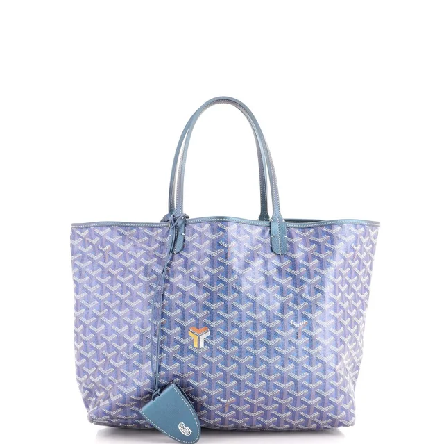 Goyard Saint Louis Tote Iridescent Coated Canvas PM in blue Coated canvas from Rebag