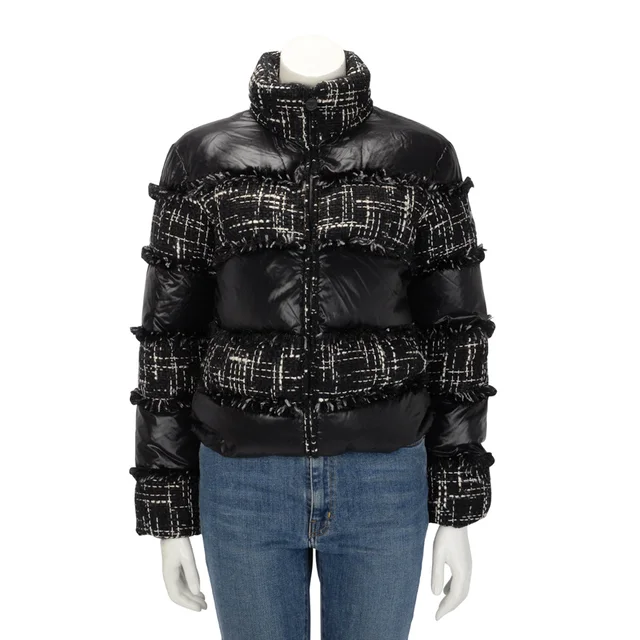 Chanel & Tweed Coco Neige Puffer Jacket FR 36 in Black Nylon from Blue Spinach