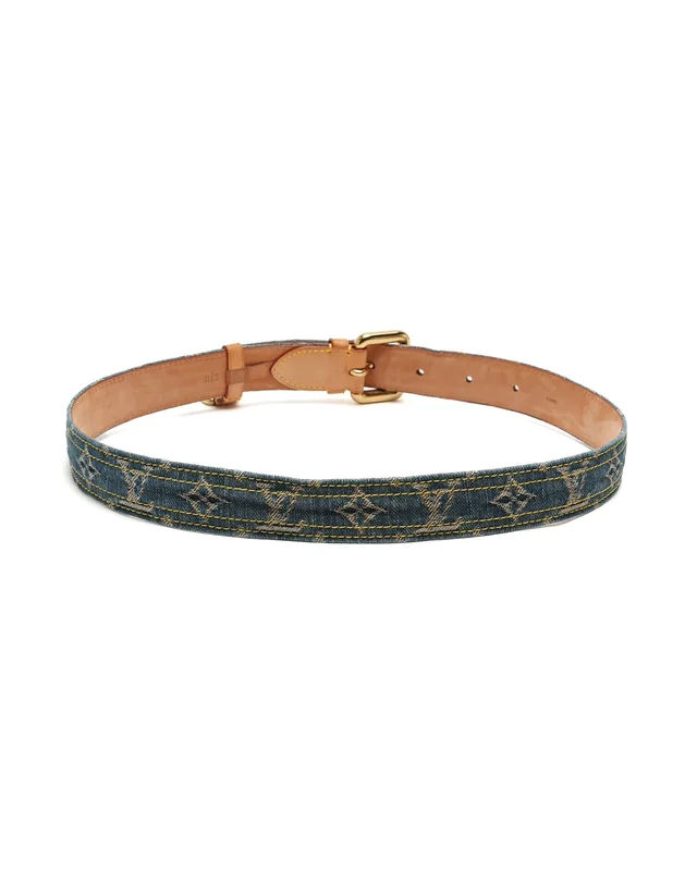 Louis Vuitton Monogram Denim Belt, Size 80 in Denim from A Retro Tale, photo 2 of 5