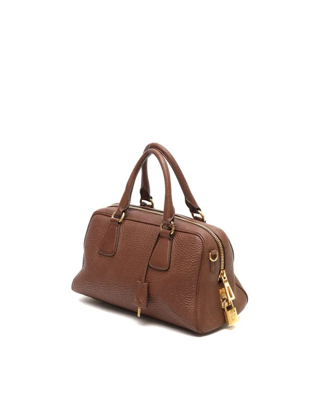 Prada Vitello Daino Bauletto Bag in Leather from A Retro Tale, photo 3 of 10