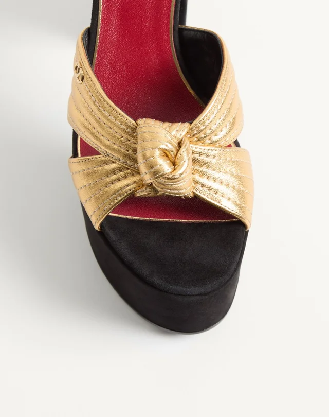 Valentino Crasher Suede Platform Sandal 125mm, photo 5 of 6 from SENSER