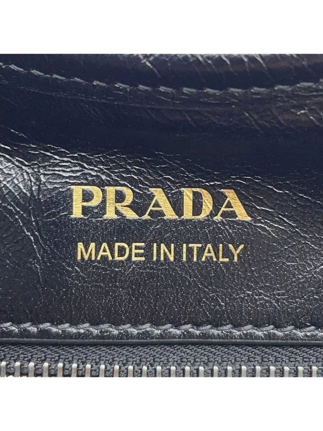 Prada Tote Hobo Leather Black in silver|gray Leather from Poshmark, photo 8 of 9