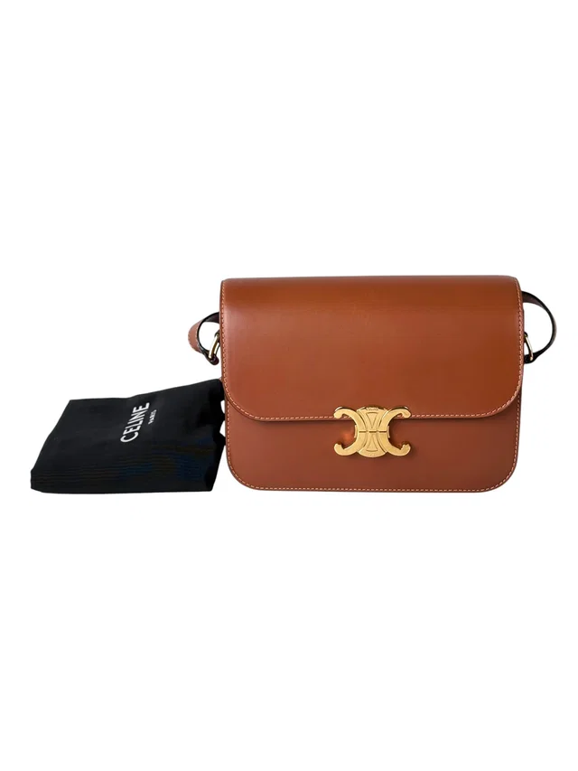 Celine Brown Triomphe Classique 22cm Bag in Brown from Luxury Promise