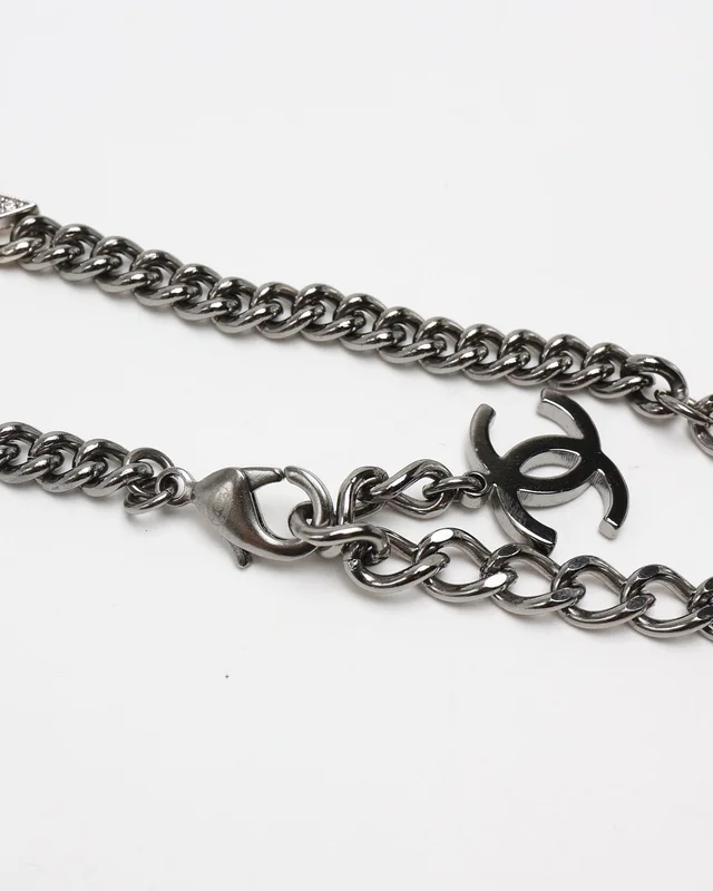 Chanel Strass Charm Station Choker Necklace from A Retro Tale, photo 4 of 5