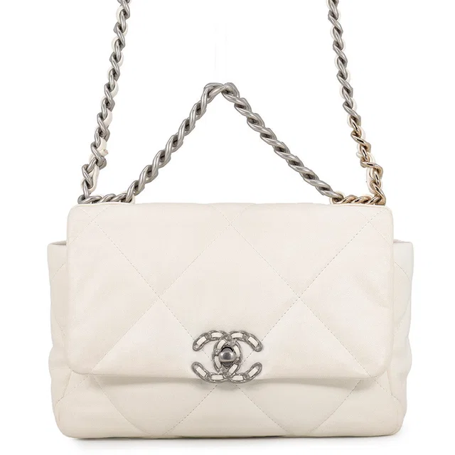 Chanel CHANEL19 ChainShoulder Bag WhiteAS1160 Lambskin in Lambskin from GALLERY RARE