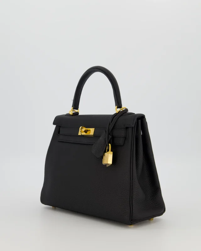 Hermès Kelly 25 Retourne Bag in Black Togo leather from Sellier, photo 9 of 22