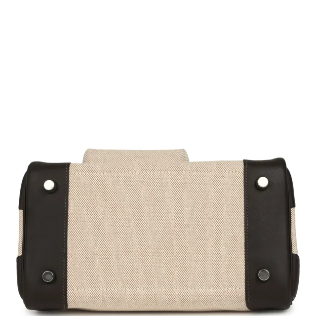 Hermès Birkin Cargo 25 Ecru-Beige Toile H Canvas and Bai Brun Swift Palladium Hardware in Beige Swift/Toile from Madison Avenue Couture, photo 6 of 8