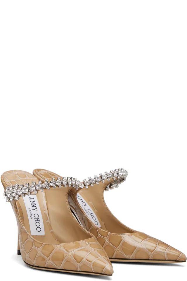 Jimmy Choo Beige Bing 100 Heels, photo 4 of 4 from SSENSE