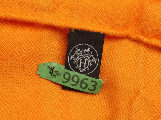 Hermès New Libris Stole in Orange Silk from Ann's Fabulous Finds, photo 2 of 5
