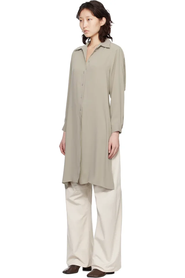 MM6 Maison Margiela Taupe Dual-Wear Shirt, photo 4 of 5 from SSENSE