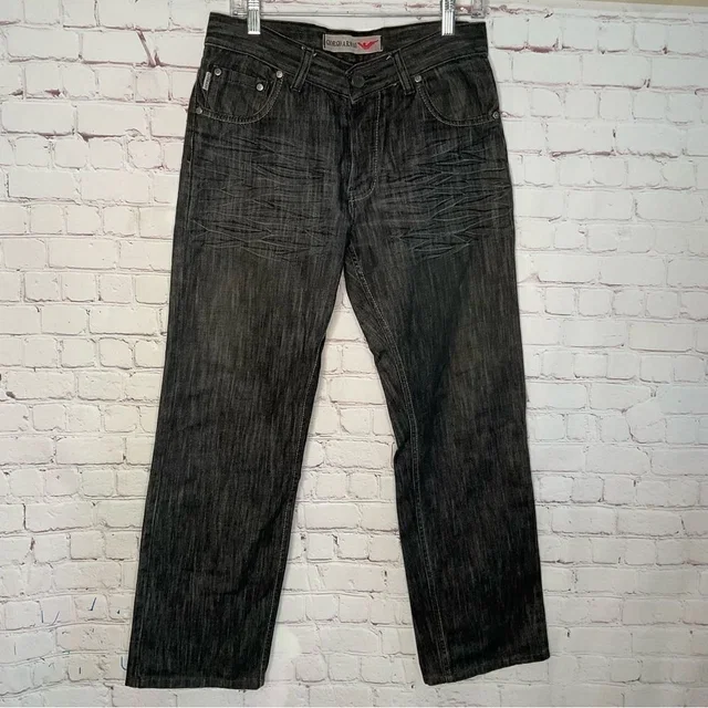 Giorgio Armani Men’s Black Pants Straight Leg Denim Jean 32 in black|gray Denim from Poshmark