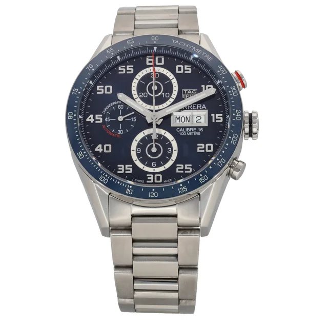 TAG Heuer Carrera CV2A1V 43mm Stainless Steel Watch from H&T