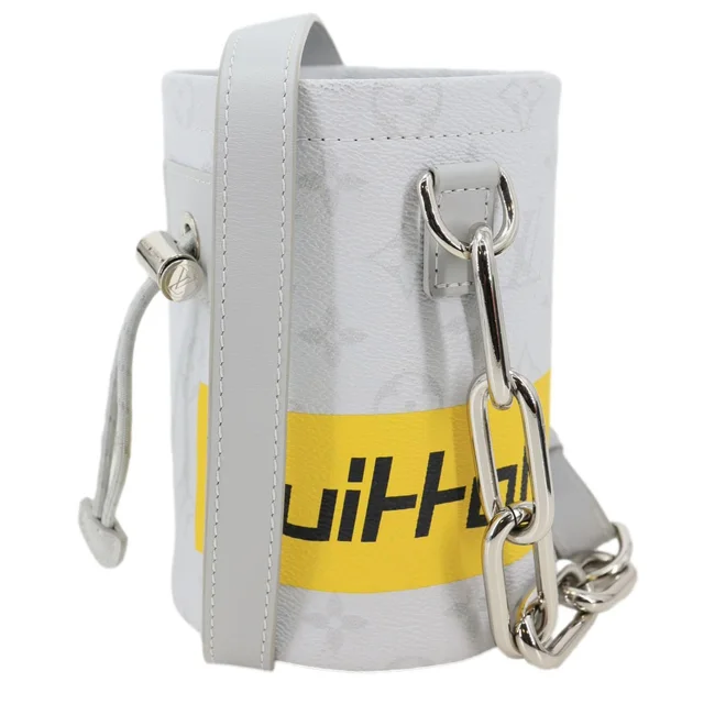 Louis Vuitton Chalk Nano Monogram Canvas Crossbody Bag White in White Coated canvas from Dallas Designer Handbags
