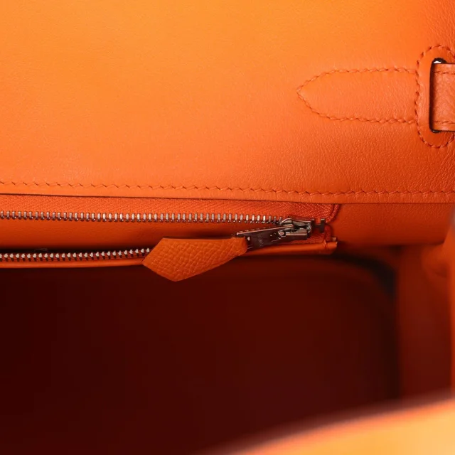 Hermès Birkin 35 Orange Epsom Palladium Hardware in Orange Epsom leather from Madison Avenue Couture, photo 9 of 9